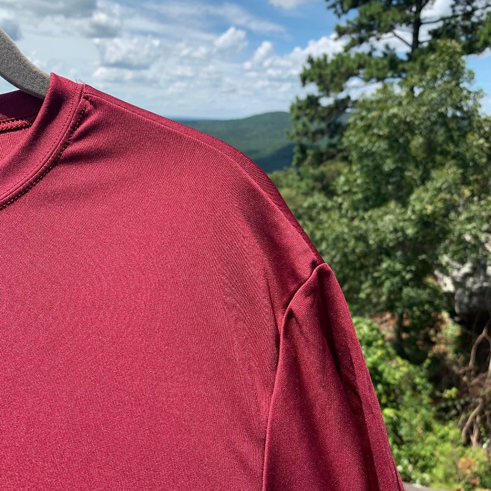 A4 maroon athletic tee  NWOT